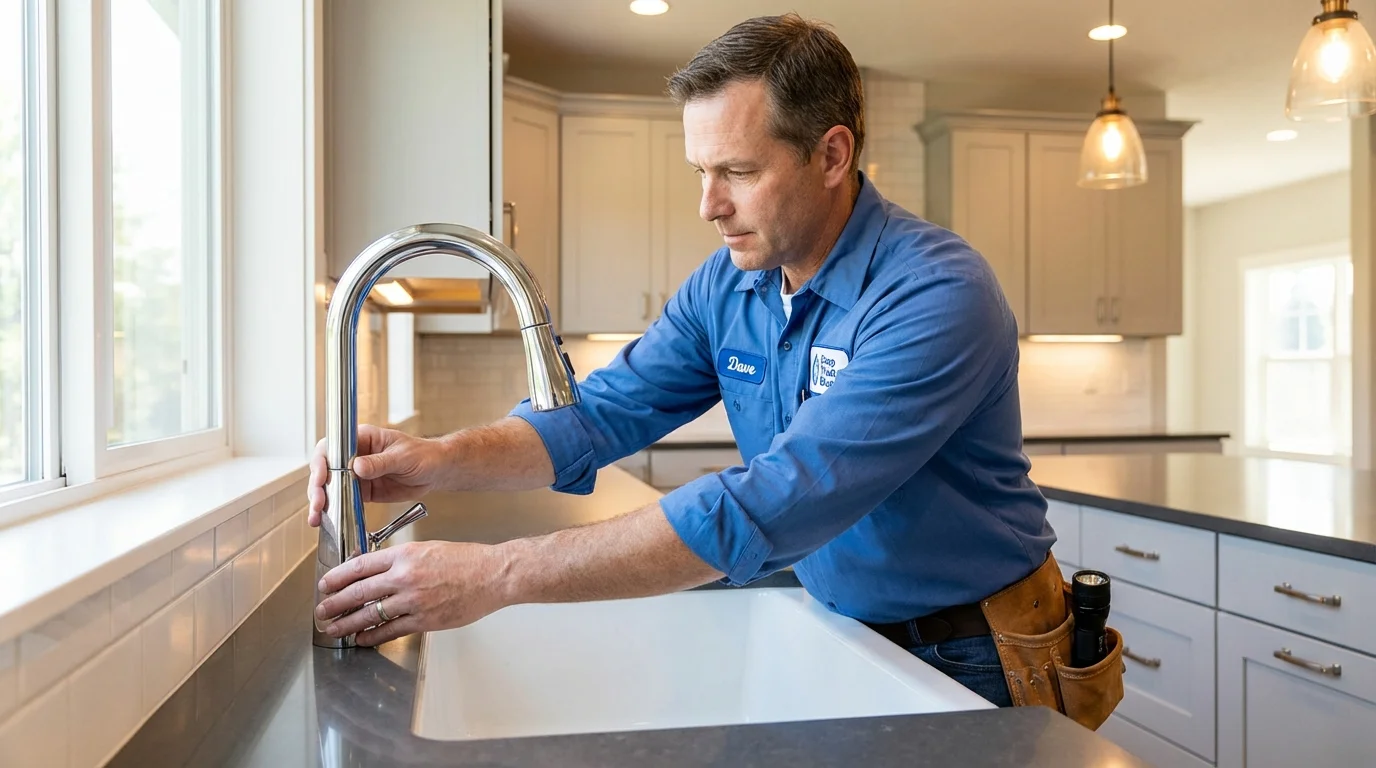 Kitchen faucet installation by Johns Plumbing LLC in Knoxville